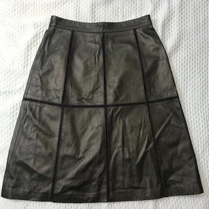 French Connection GENUINE Leather Skirt Black Size 8